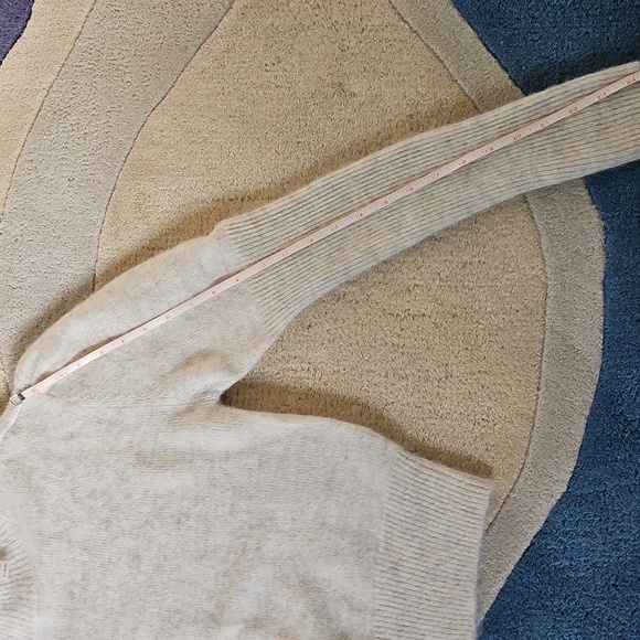 Madewell Off-white Alpaca-blend Mockneck Puff Sleeve Sweater Size Small, NWT - Picture 6 of 10